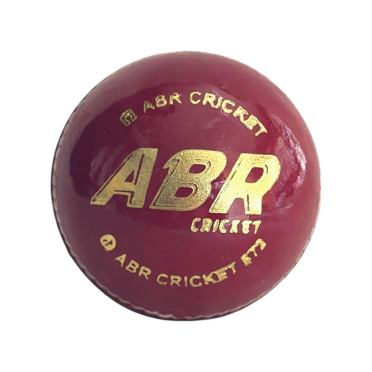 ABR Cricket Ball - 156g, Red  Premium Leather Cricket Ball