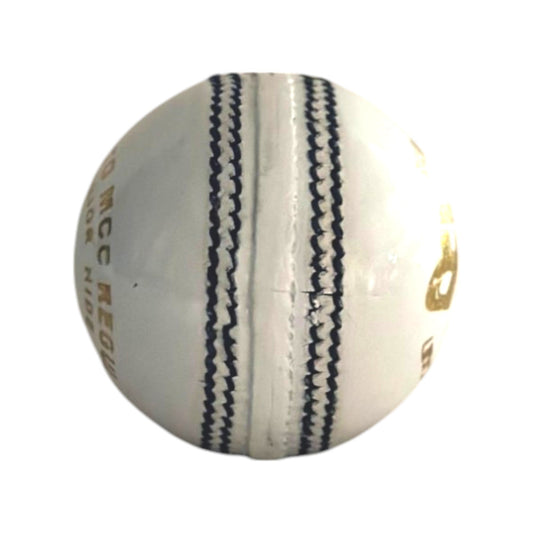 ABR Cricket Ball - 156g, White | Premium Leather Cricket Ball