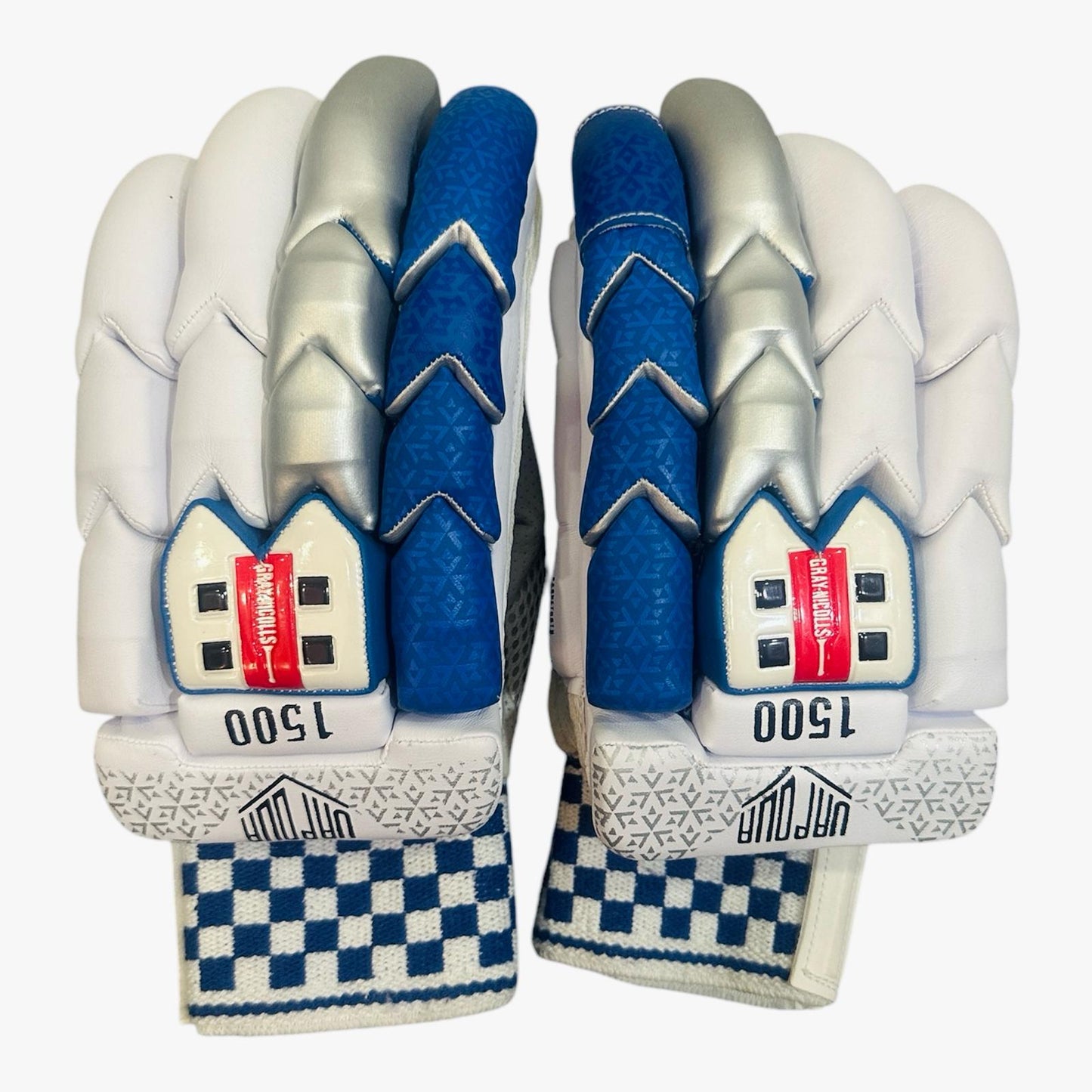 Gray-Nicolls Blue-White 1500 Cricket Batting Gloves,