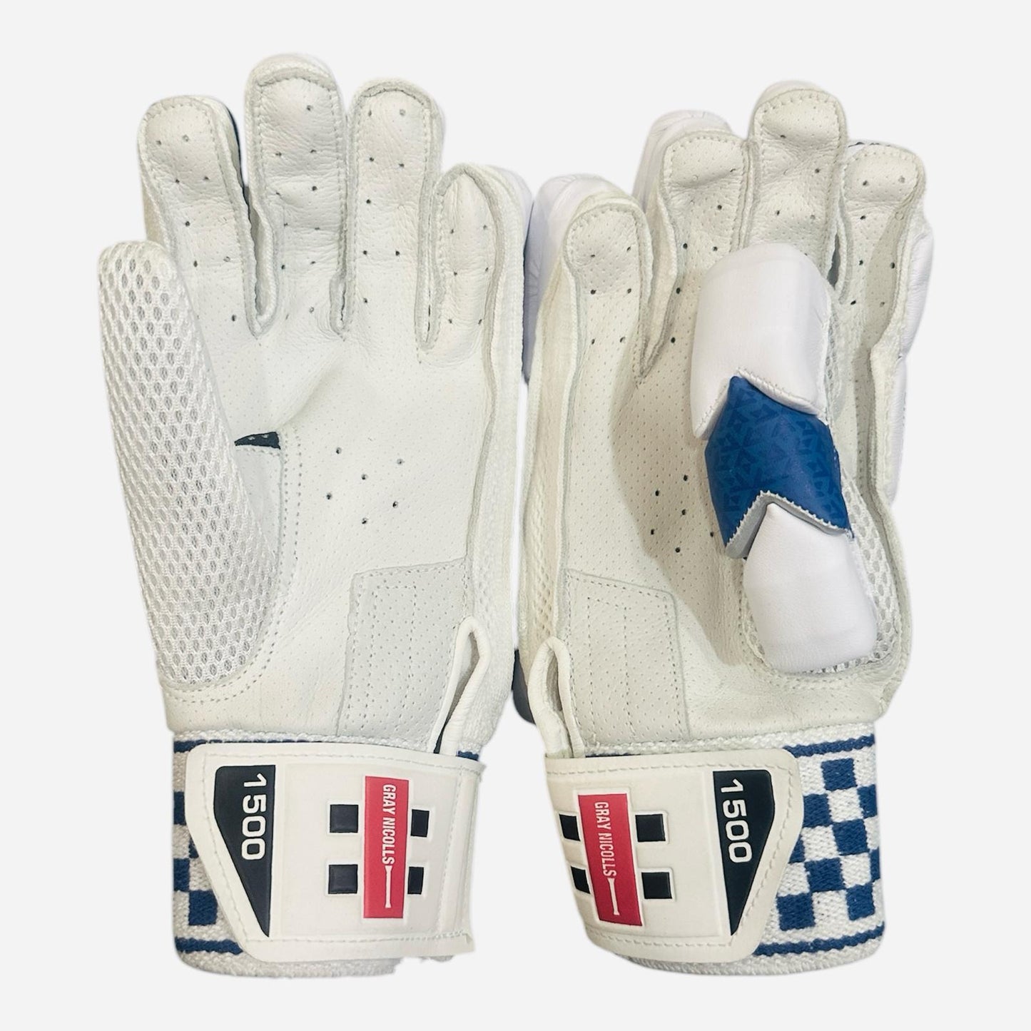 Gray-Nicolls Blue-White 1500 Cricket Batting Gloves,